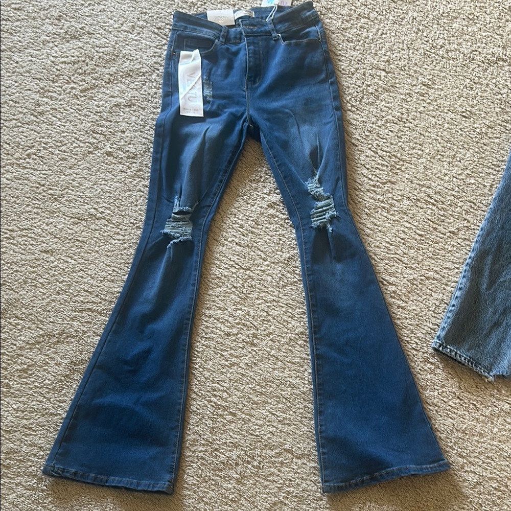 Women's Blue Flare Jeans from Mexico